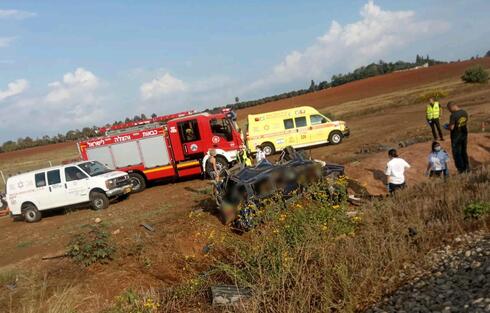 זירת התאונה סמוך לשפיים